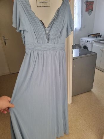 Robe cérémonie/soirée bleu gris