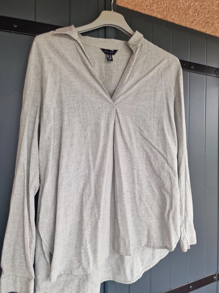 Chemise gris coton New look
