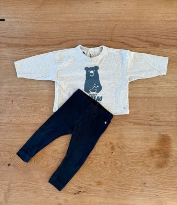 Ensemble Petit Bateau taille 12 mois