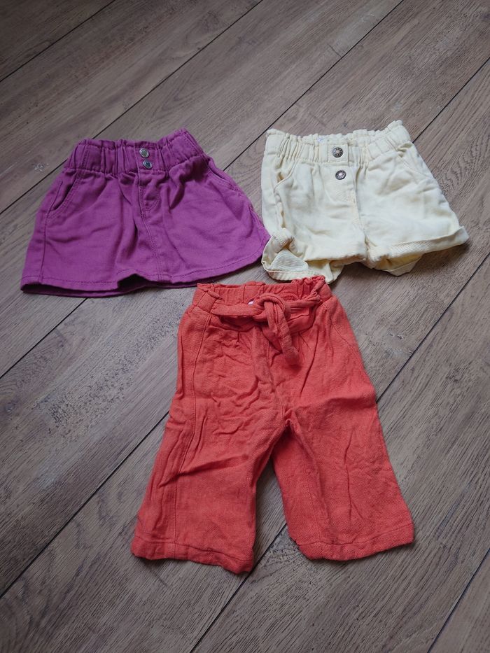 Lot short jupe 12 mois
