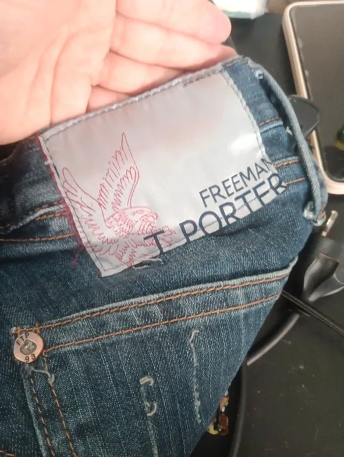 Jean Freeman taille 38 Classique Coupe Droite Homme Denim - photo numéro 3