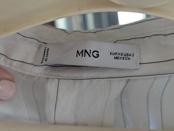 Chemise blanche rayée taille M Mango - photo numéro 4