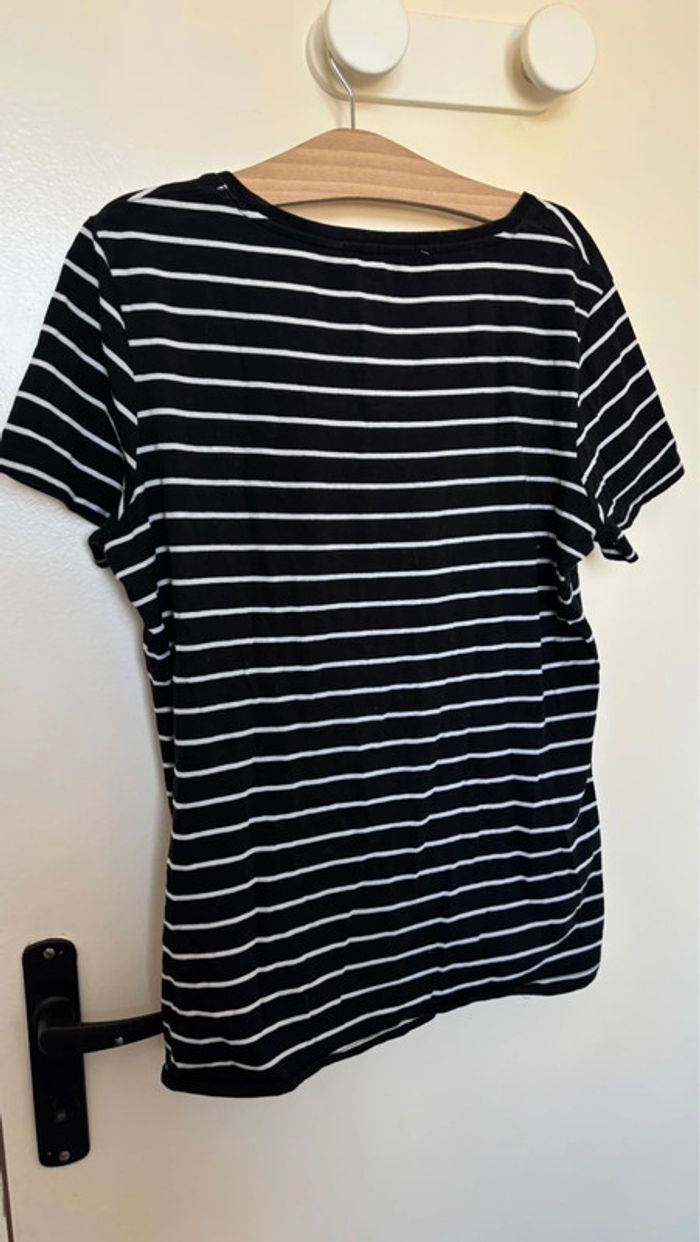 T shirt marinière taille L C&A en bon état - photo numéro 4