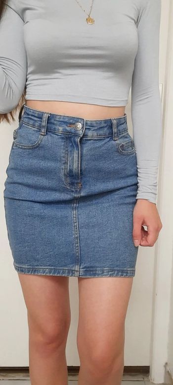 Jupe en jean taille haute