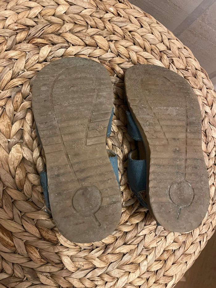 Sandales cuir bleu - Citrouille et compagnie - P30 - photo numéro 8