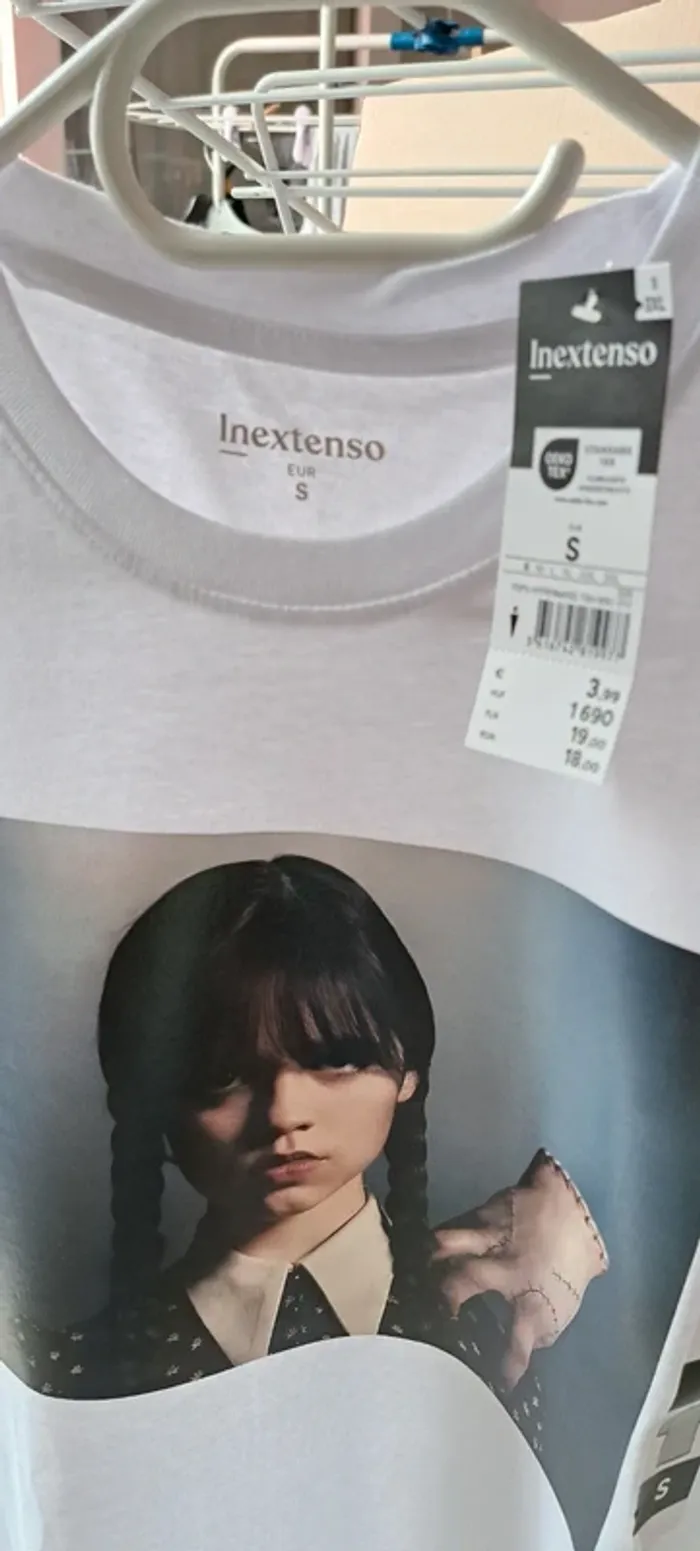 Tee-shirt S Customisée Wednesday Mercredi Adam - photo numéro 6