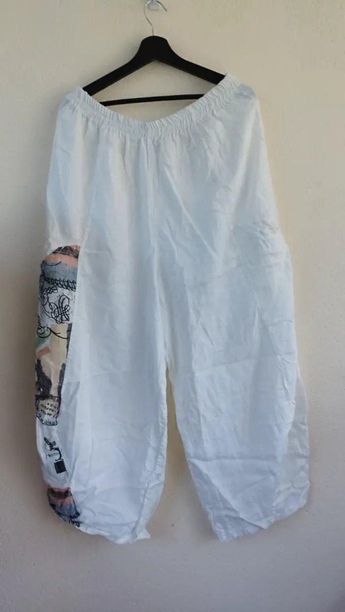 Pantalon en lin - Made in Italy - taille 46