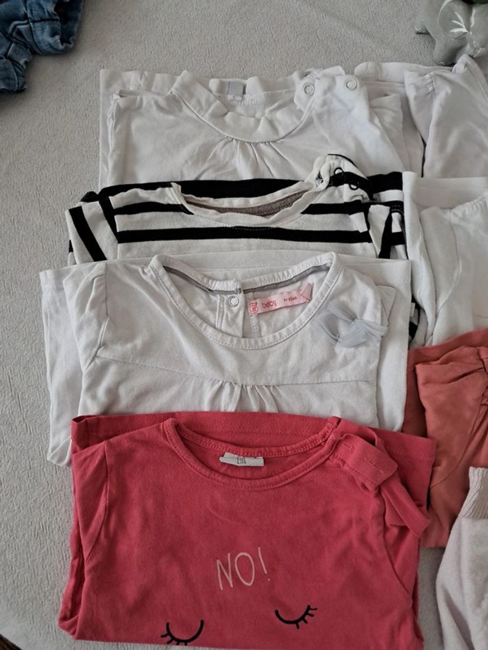 7 T-shirts ml et 1 gilet - 12 mois - Jacadi TAO - photo numéro 3