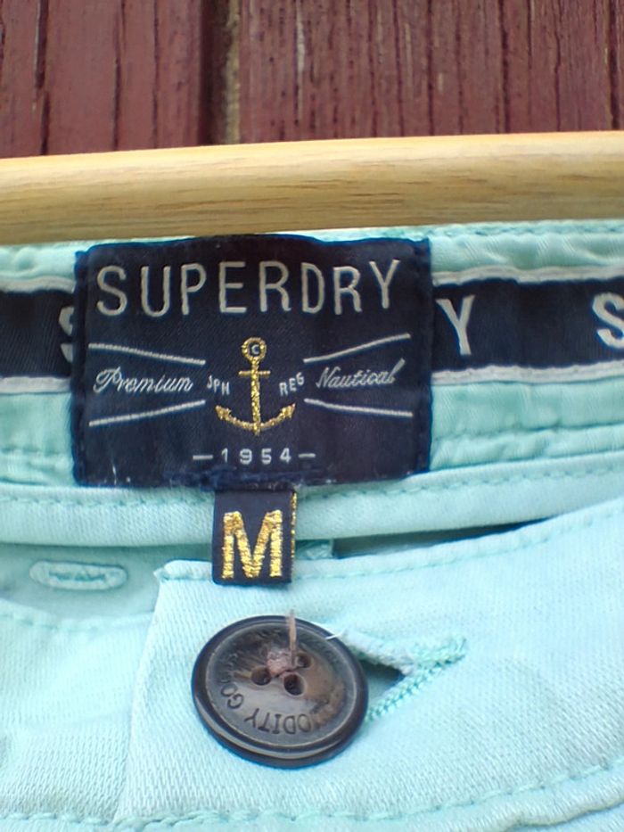 Short court bleu turquoise Superdry taille M - photo numéro 6