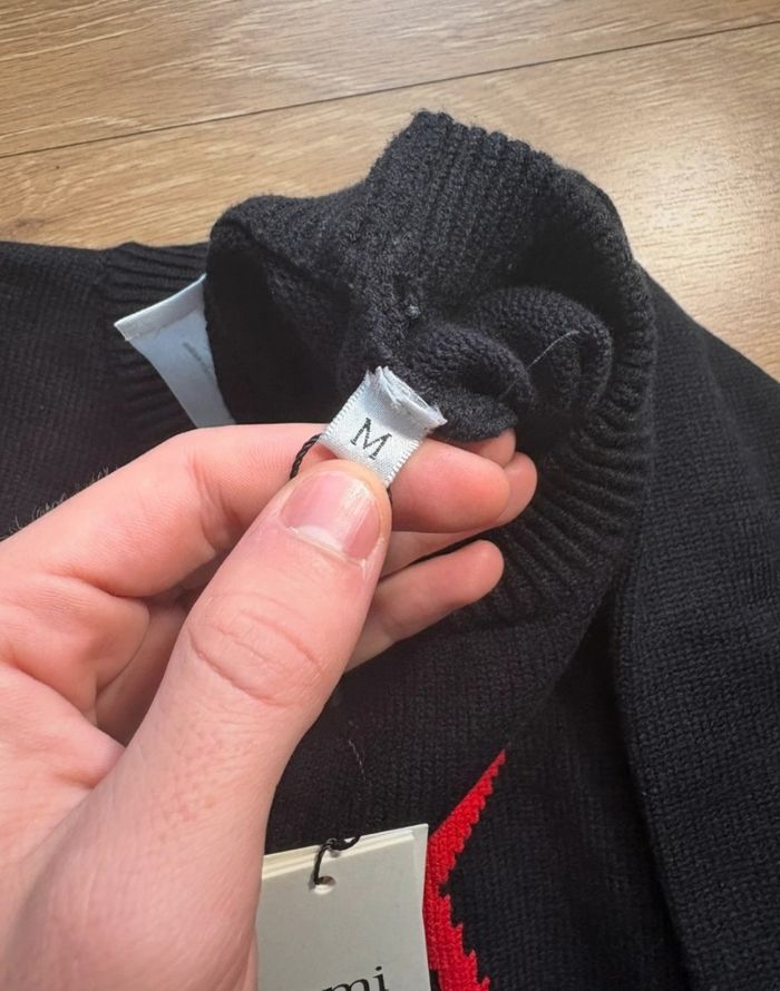 Pull ami paris noir a col rond - photo numéro 8