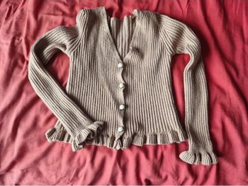 Splendide gilet zone froufrou