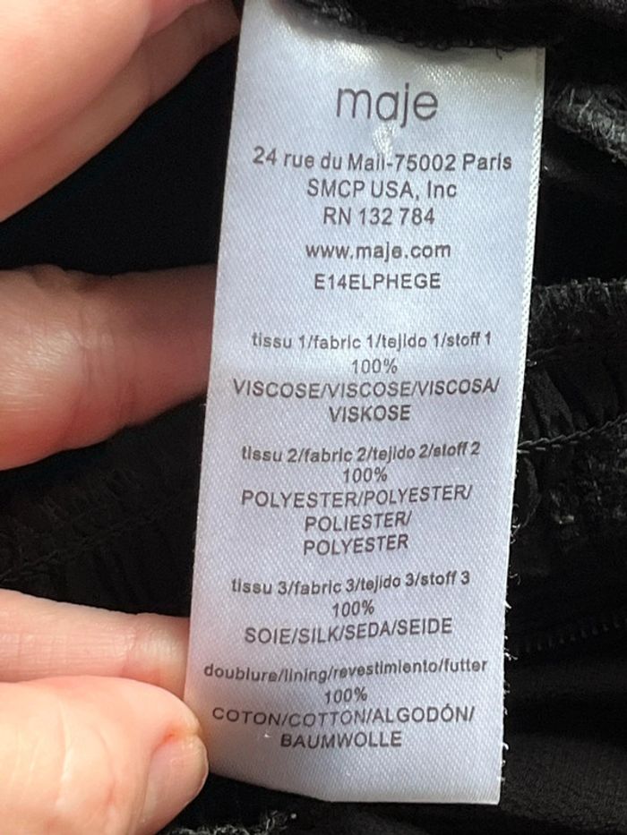 Robe cintrée noire et dentelle Maje M - photo numéro 6