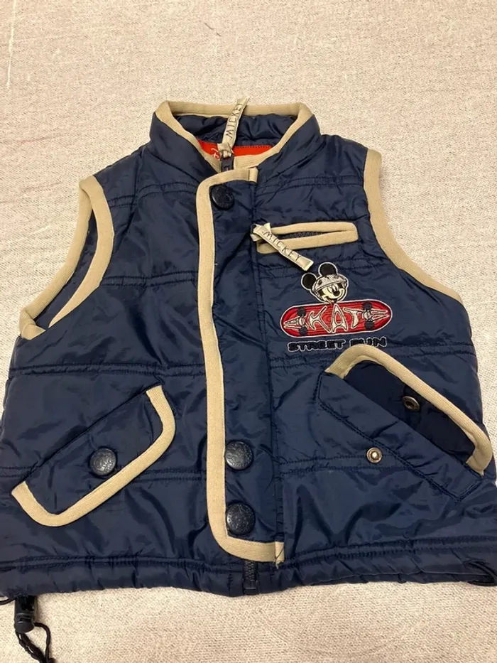 Doudoune sans manches Mickey – Disney – Taille 2 ans