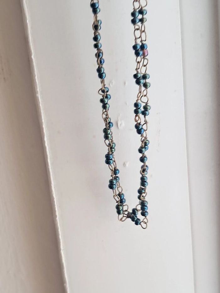 Collier vintage doubme rang - photo numéro 3