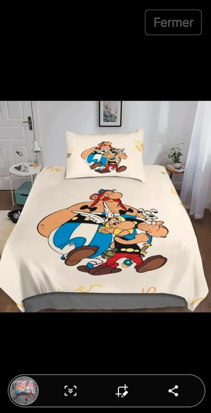 Parure de lit, 2 pièces Astérix et Obélix (3e lot) - photo numéro 2