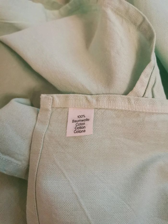 Tres jolie nappe vert d eau 100%coton - photo numéro 6