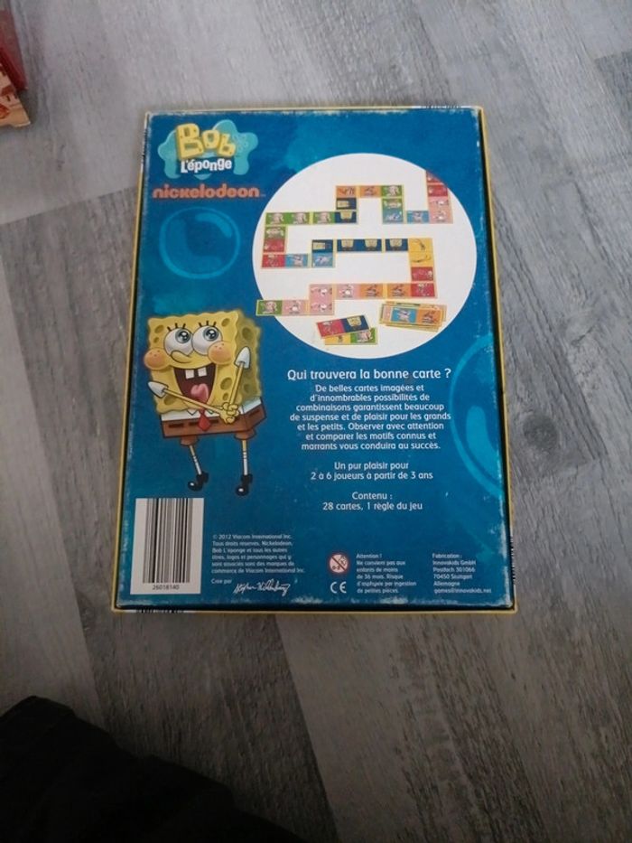 Jeu domino bob l'éponge - photo numéro 2