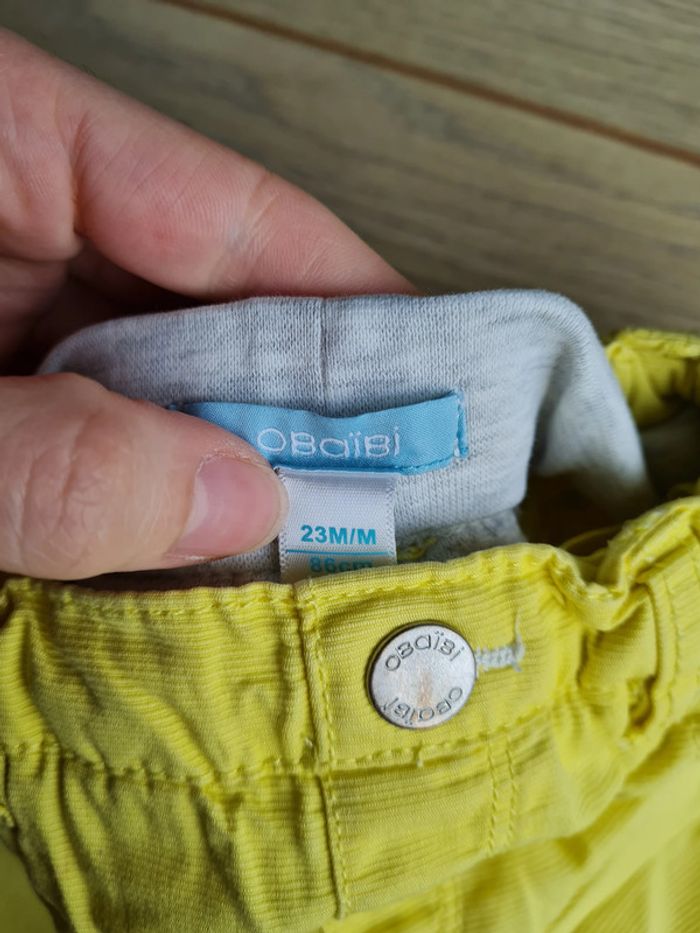 short jaune 2 ans Obaibi - photo numéro 2