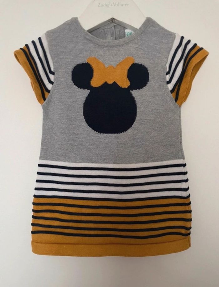 Robe pull hiver Minnie disney sans manche 6 mois
