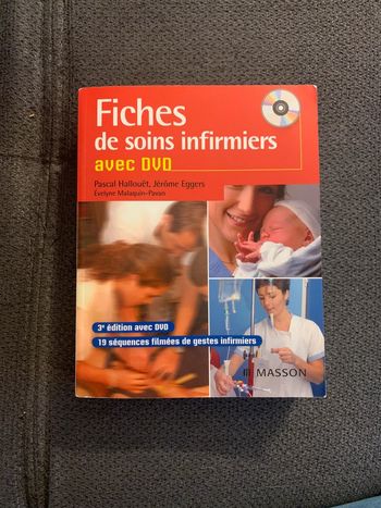 Livre fiches de soins infirmiers avec dvd