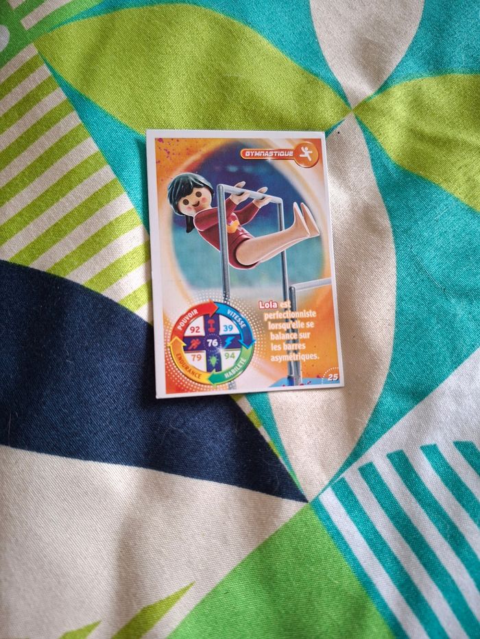 Carte playmobil gymnastique 25