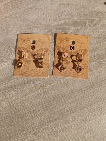 Lot de 2 paires de boucles d'oreilles