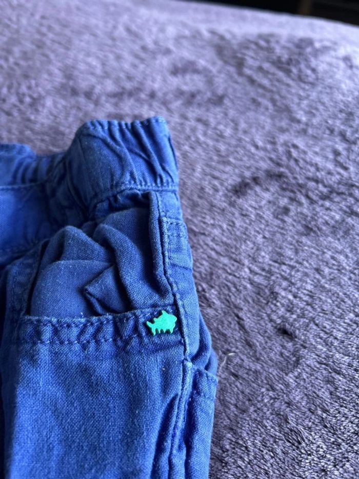 Bermuda garcon en lin bleu Sergent major taille 4 ans - photo numéro 3