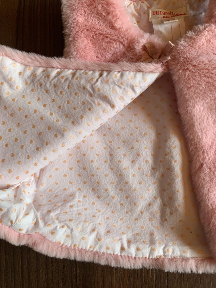 Gilet sans manche Du Pareil au Même rose 6 mois - photo numéro 3