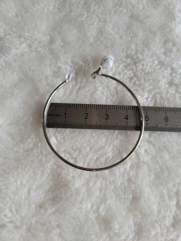 Clips creoles acier silver 4,5 cm - photo numéro 4