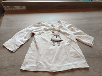 T-shirt fille manches longues 12 mois