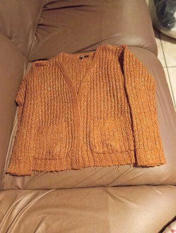 Gilet manche longue rouille Girls 116 sans bouton