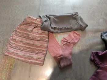 Ensemble 6/7 ans rose poudré gris Verbaudet