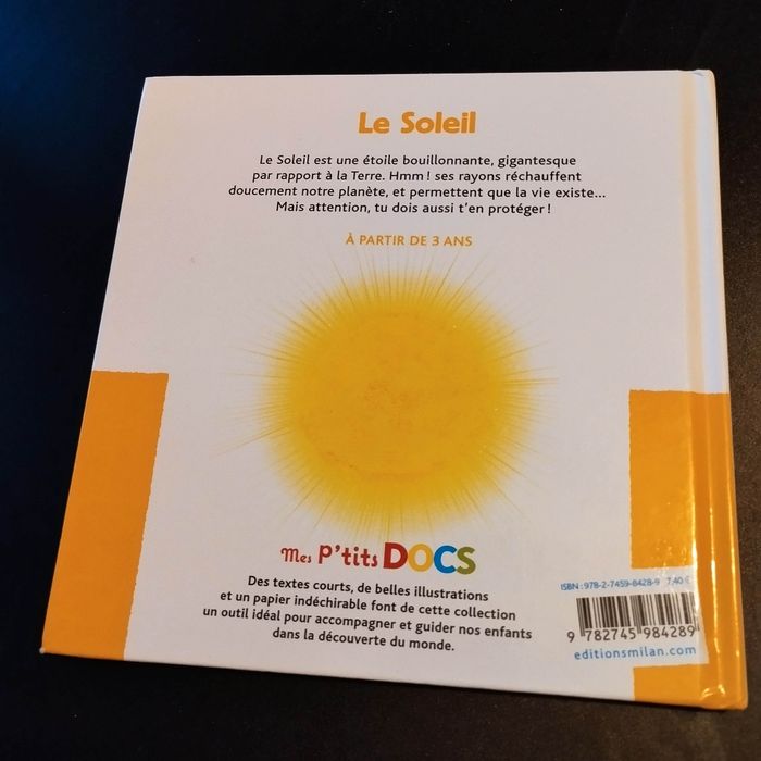 Livre enfant mes p'tits docs le Soleil ☀️ - photo numéro 2