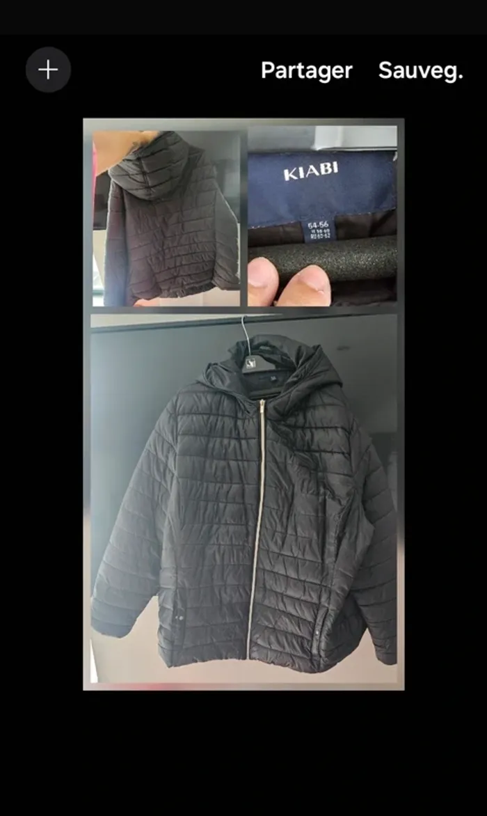 Veste matelassée femme grande taille 54 56