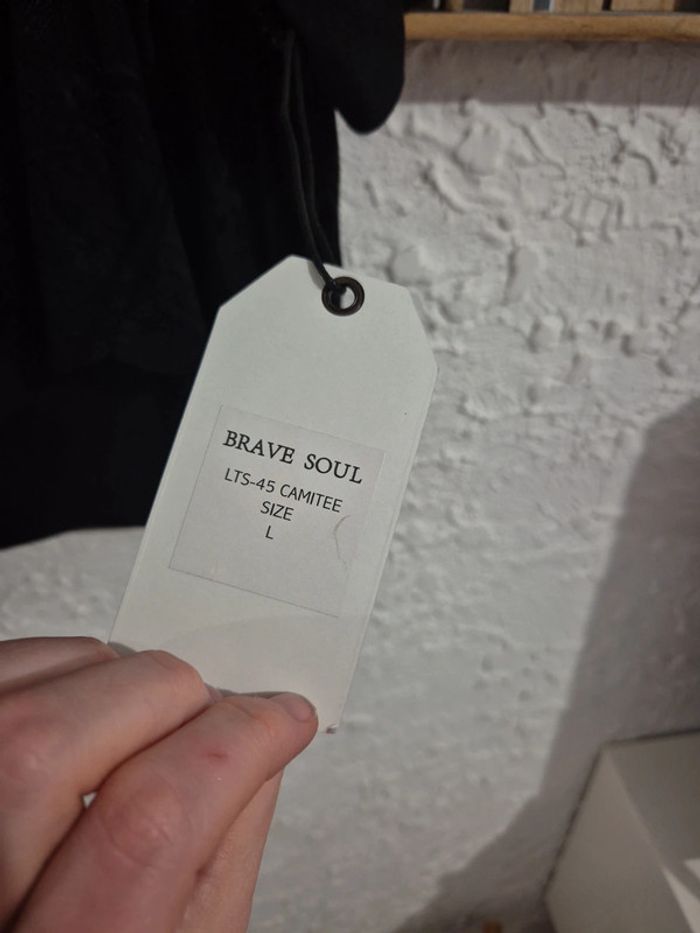 Magnifique crop top noir avec dentelle Brave Soul London taille L - photo numéro 6