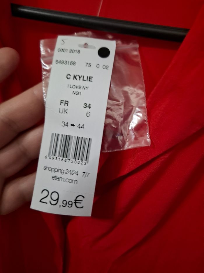 Chemsie etam taille 34/36 sur l'étiquette 34 neuf avec etiquette - photo numéro 3