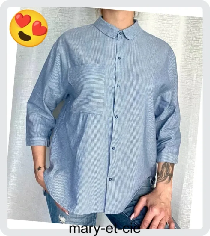 Blouse , chemisier manches 3/4 taille L - Zara - 100 % coton - photo numéro 3