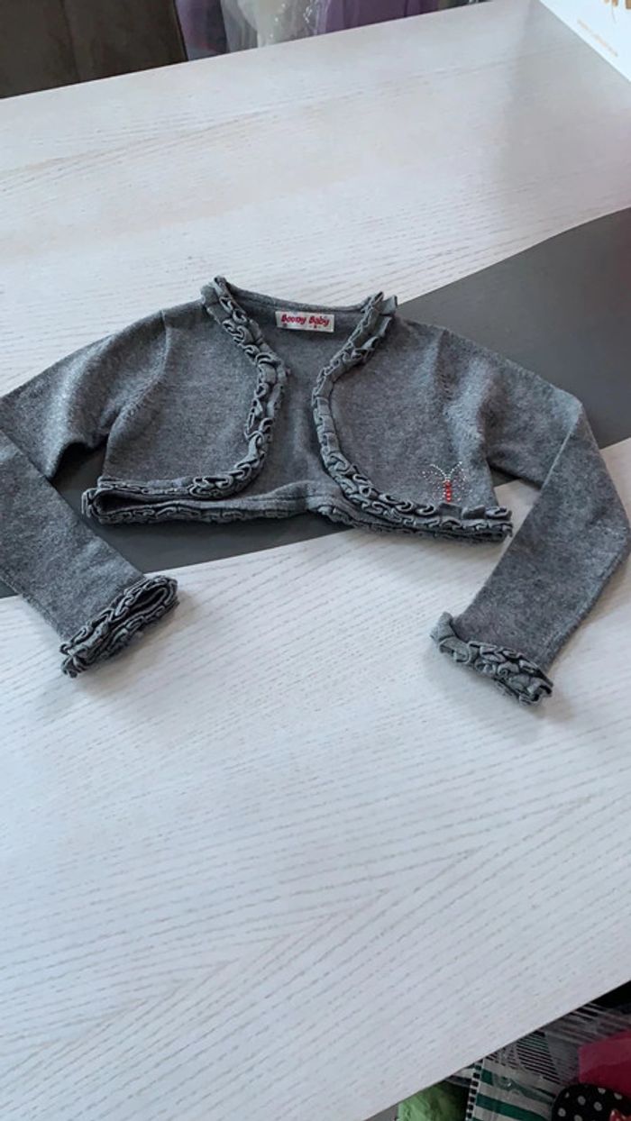 Boléro gris 8 ans Bouny Baby