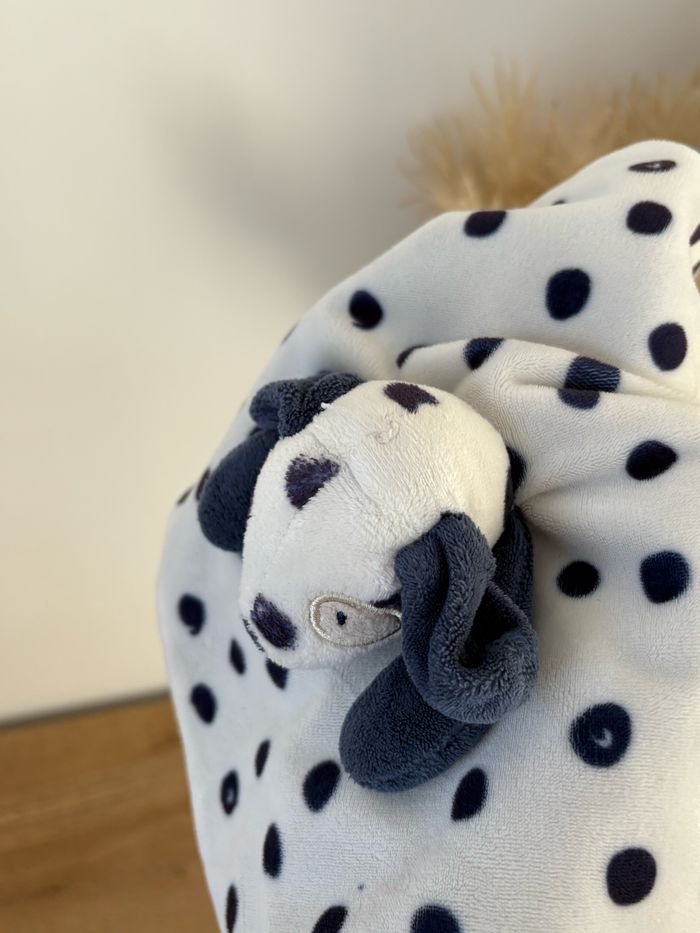 Doudou dalmatien Aston et Jack pois bleu marine - photo numéro 5