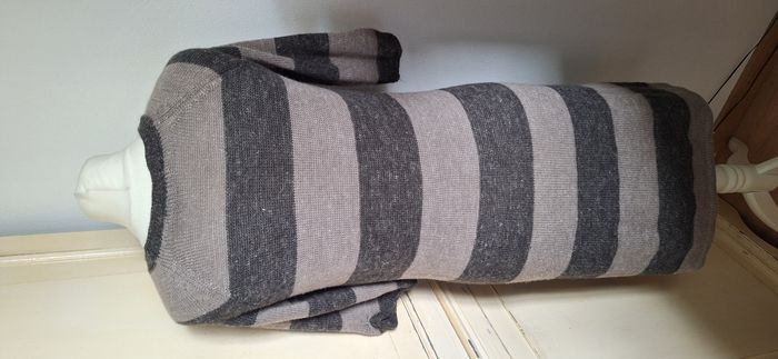 Robe pull à rayures marron taille S Comptoir des Cotonniers - photo numéro 2