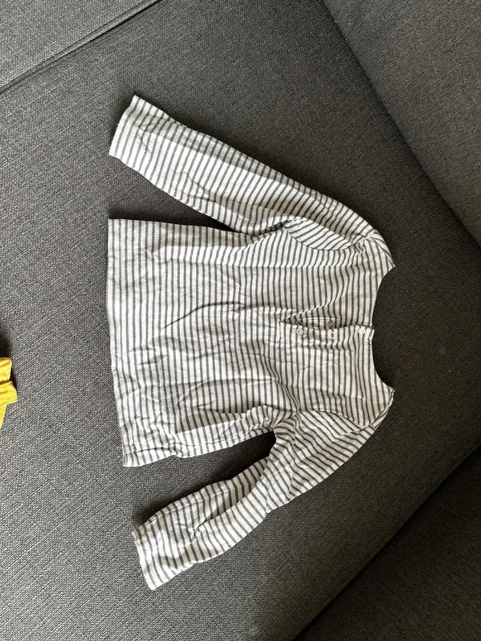 Ensemble salopette et t-shirt manches longues bebe fille, obaïbi, 18-23 mois - photo numéro 3