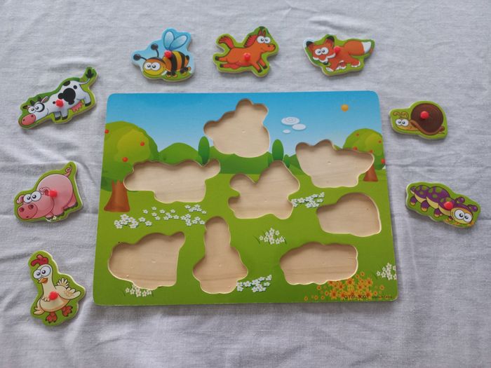 Puzzle en bois pour bébé - photo numéro 2