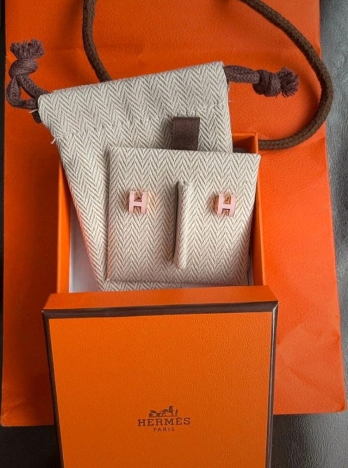 Boucles d'oreilles Hermès mini pop H neuves - photo numéro 3
