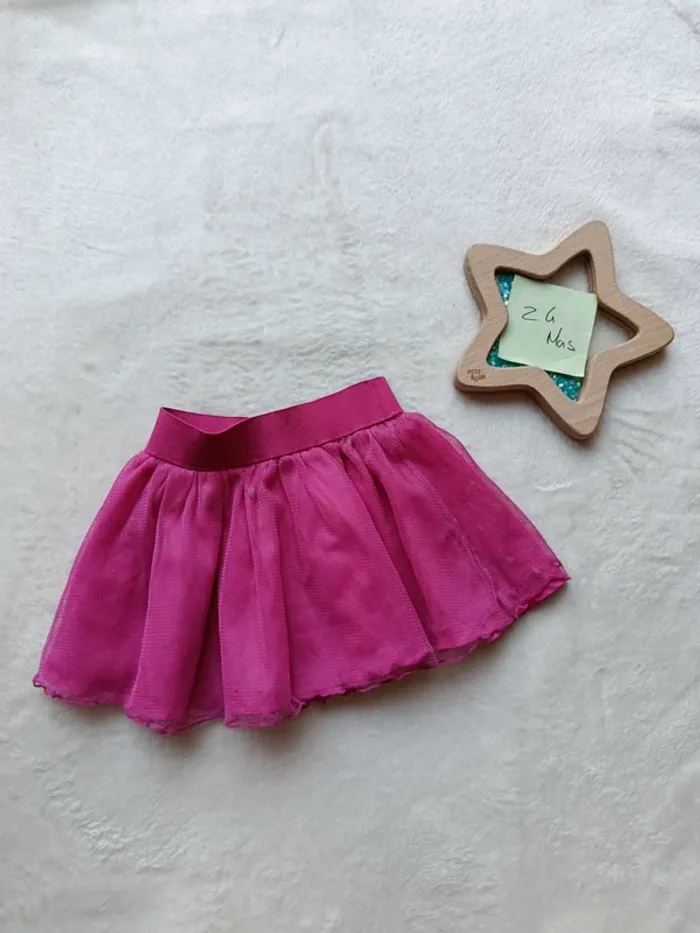 Jupe volant rose Taille 24 mois Gémo