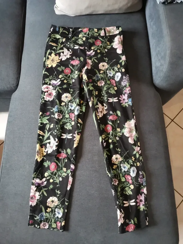 Pantalon fleuri t36 - photo numéro 5