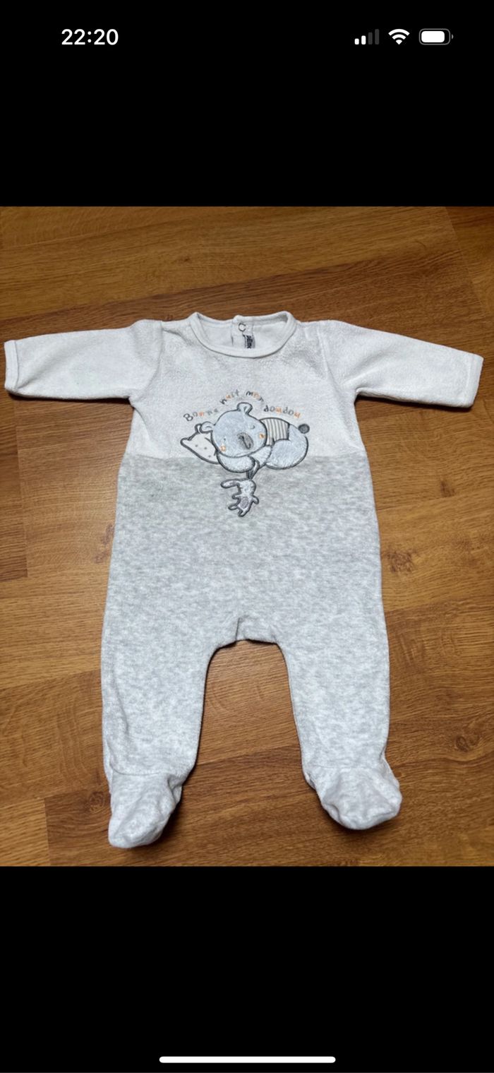 Lot de 2 pyjama une pièce bébé mixte gémo 3 mois - photo numéro 6