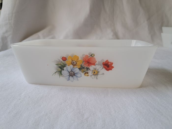 Lot 3 beurriers raviers plats Arcopal motifs fleurs ancien vintage - photo numéro 7