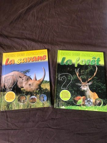 Lot 2 livres quiz des animaux