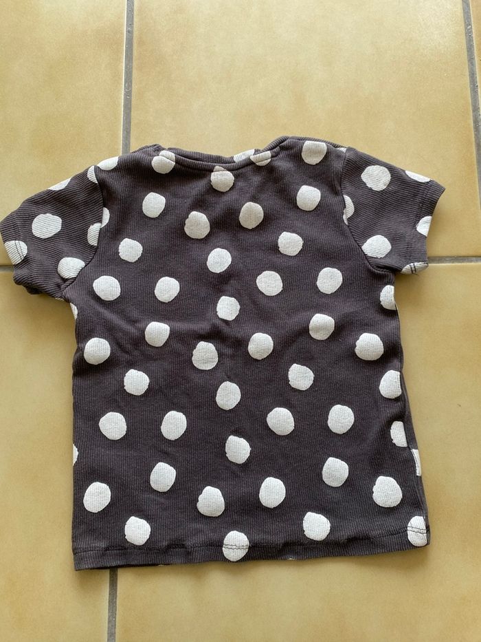 Tee shirt primark noir et blanc à pois - photo numéro 2