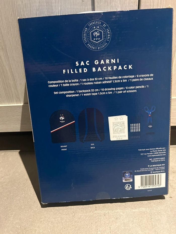 Coffret officiel sac à dos neuf équipe de France de football - photo numéro 3